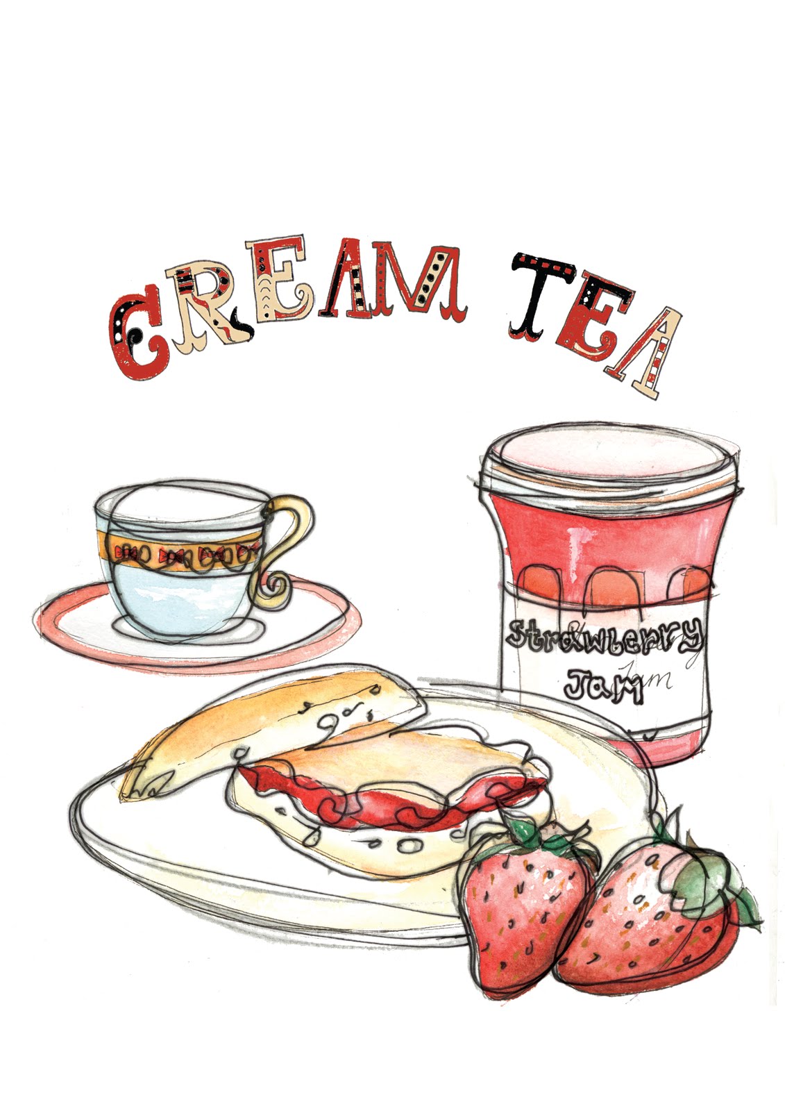 strawberry tea clipart - photo #6